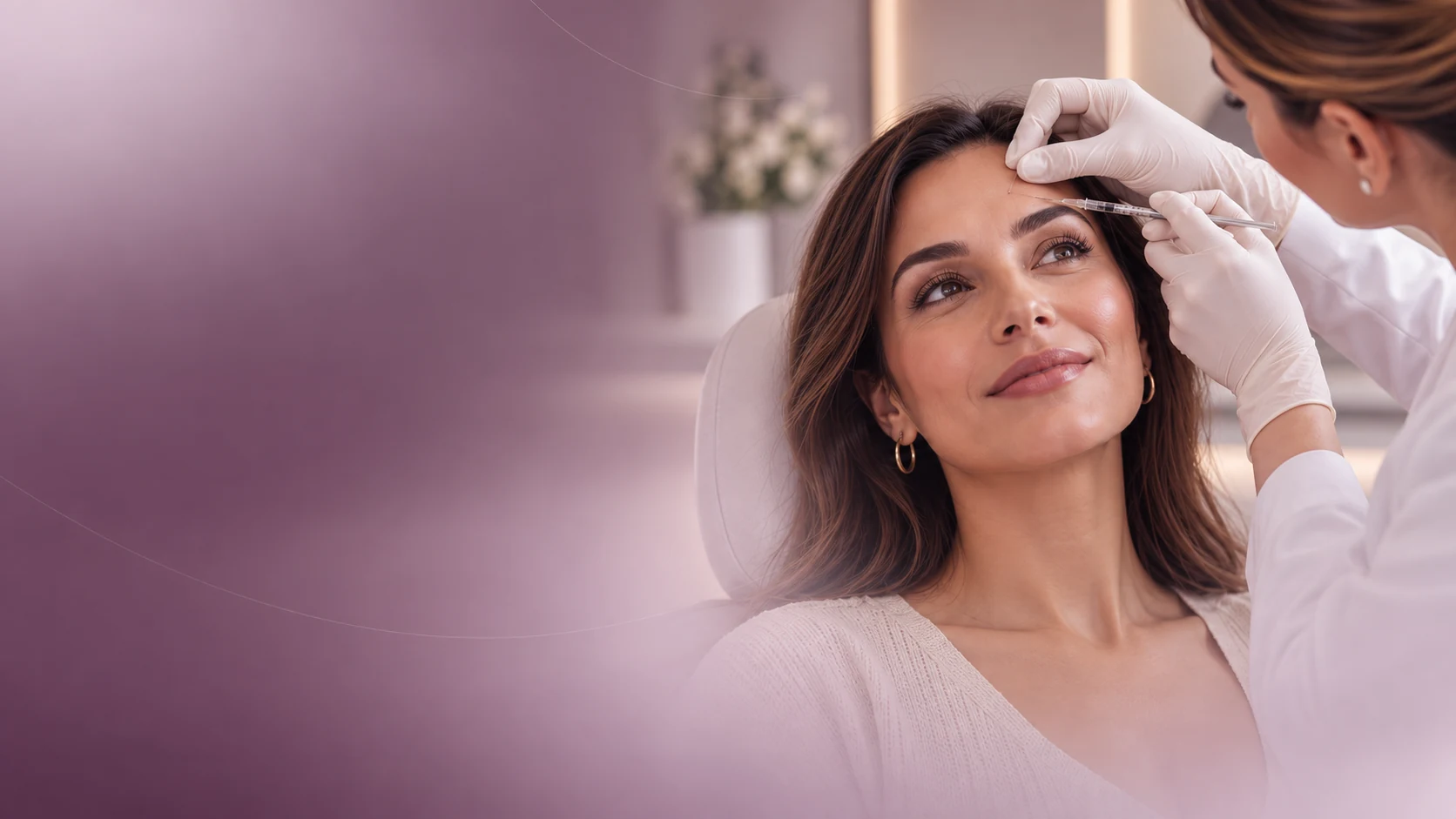 Aplicação planejada de toxina botulínica para linhas de expressão faciais