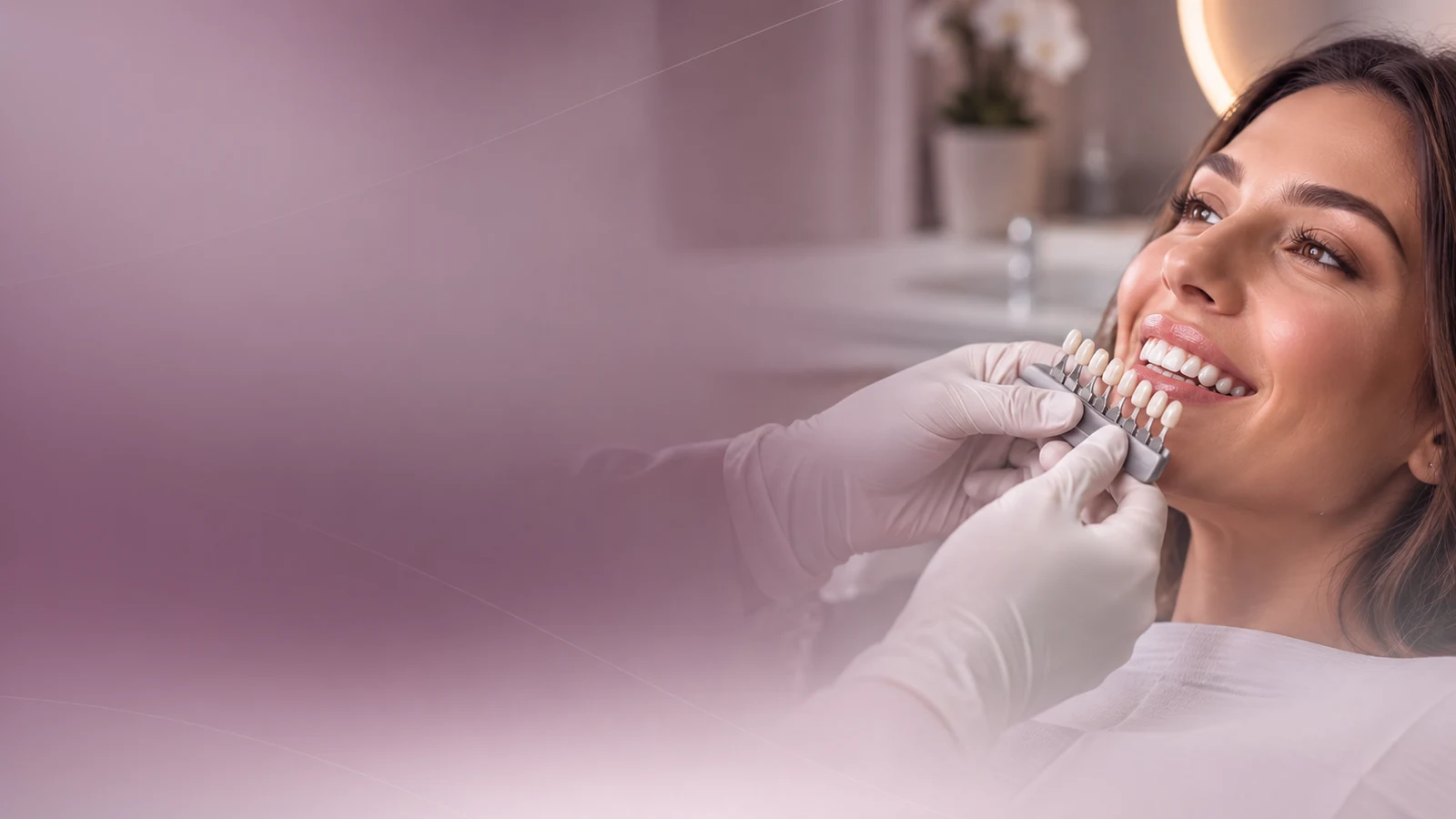 Avaliação estética do sorriso com escala de tonalidades dentárias