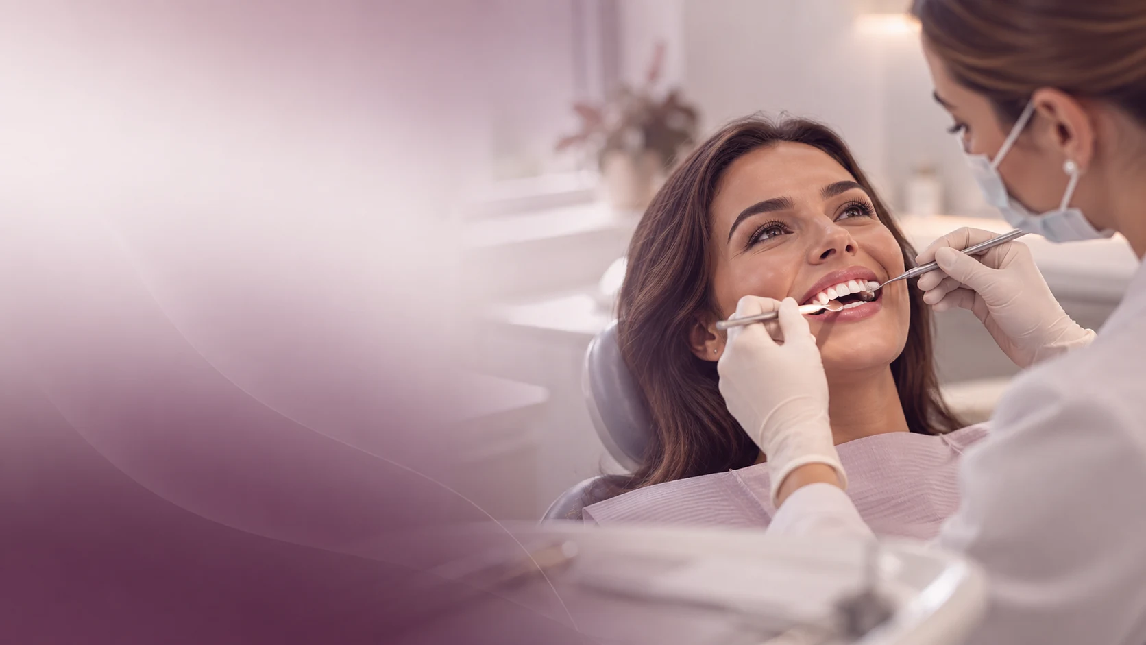Atendimento clínico para profilaxia e limpeza dentária profissional